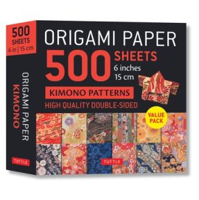 Origami Paper 500 sheets Kimono Flowers 6" (15 cm)