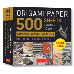 Origami Paper 500 sheets Japanese Waves 4" (10 cm)