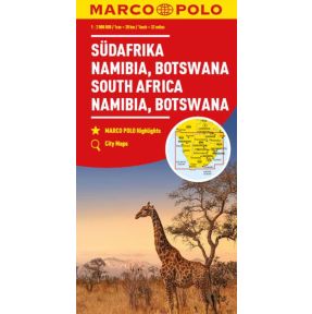 South Africa, Namibia & Botswana Marco Polo Map