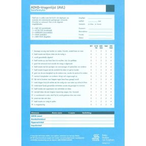 ADHD-vragenlijst (AVL) - scoreformulieren