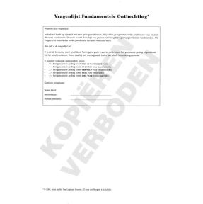 Vragenlijst Fundamentele Onthechting (VFO) - scoreformulieren