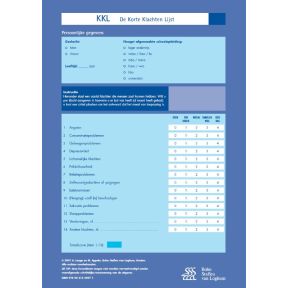 Korte Klachten Lijst (KKL) - scoreformulieren