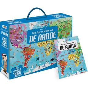 De Aarde - puzzel 200 stukjes en boek