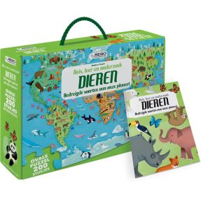 Dieren - puzzel 200 stukjes en boek