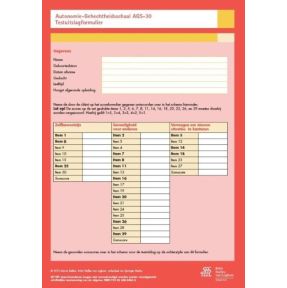 Autonomie-gehechtheidsschaal (AGS 30) - scoreformulieren