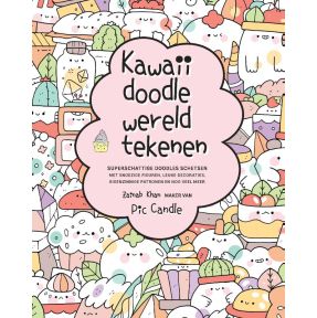 Kawaii doodle wereld tekenen