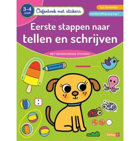 Oefenboek met stickers - Eerste stappen naar tellen en schrijven (3-4 j.)