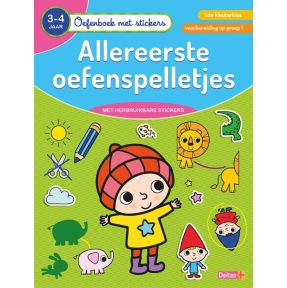 Oefenboek met stickers - Allereerste oefenspelletjes (3-4 j.)