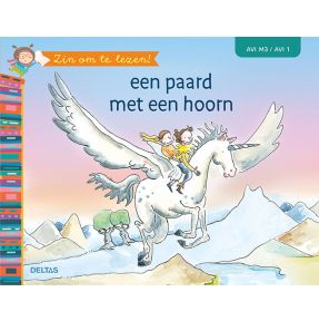 Een paard met een hoorn