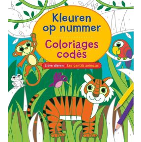 Kleuren op nummer - Lieve dieren / Les gentils animaux - Coloriages codés