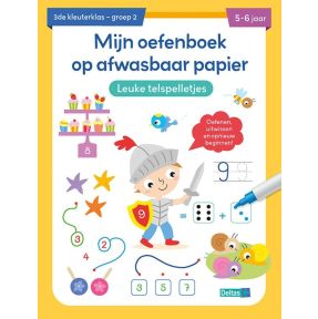 Mijn oefenboek op afwasbaar papier Leuke telspelletjes 5-6 jaar