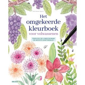 Het omgekeerde kleurboek voor volwassenen