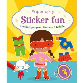 Super girls Sticker Fun - Aankleedpoppen / Super girls Sticker Fun - Poupées à habiller