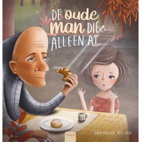 De oude man die alleen at