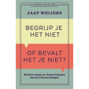 Begrijp je het niet of bevalt het je niet?