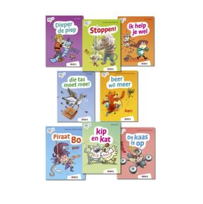 Pakket AVI strips groep 3 en 4 (8 titels)