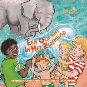 Een olifant in het zwembad