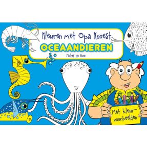 Kleuren met Opa Knoest - Oceaandieren - 5 ex.