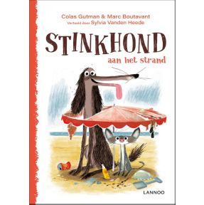 Stinkhond aan het strand