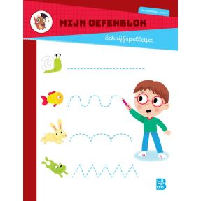 Mijn oefenblok Schrijfspelletjes 3de kleuterklas-groep 2