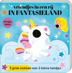 Puzzelboek vriendjes in een rij - In fantasieland