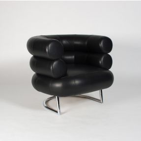 Fauteuil - Classicon Bibendum zwart leder chroom