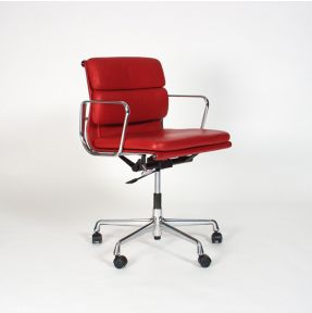 Bureaustoel - Vitra EA217 rood leder