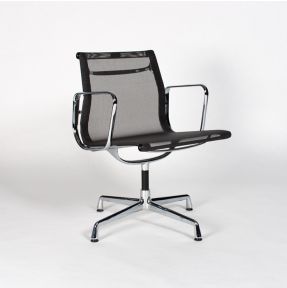 Eetkamerstoel - Vitra EA108 antraciet netweave chroom