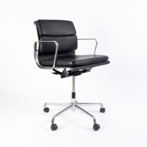 Bureaustoel - Vitra EA217 zwart leder