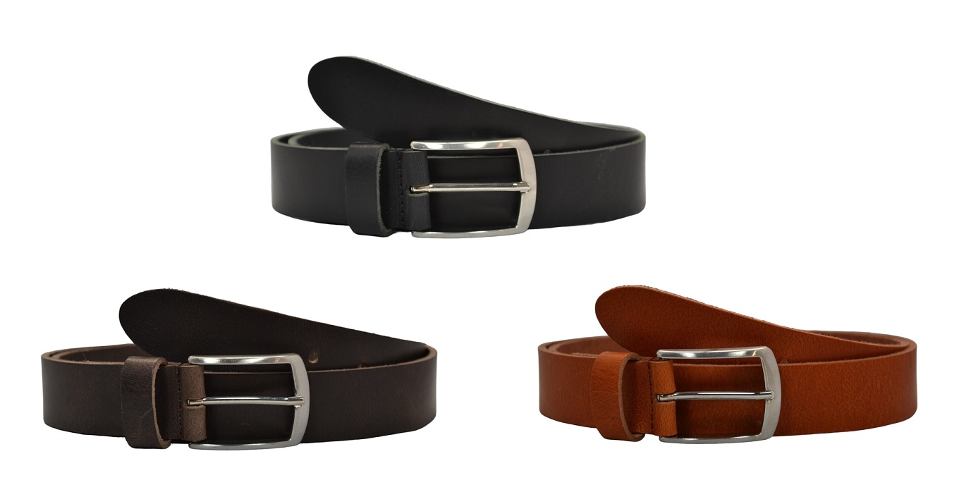 Geklede herenriemen - set van 3 