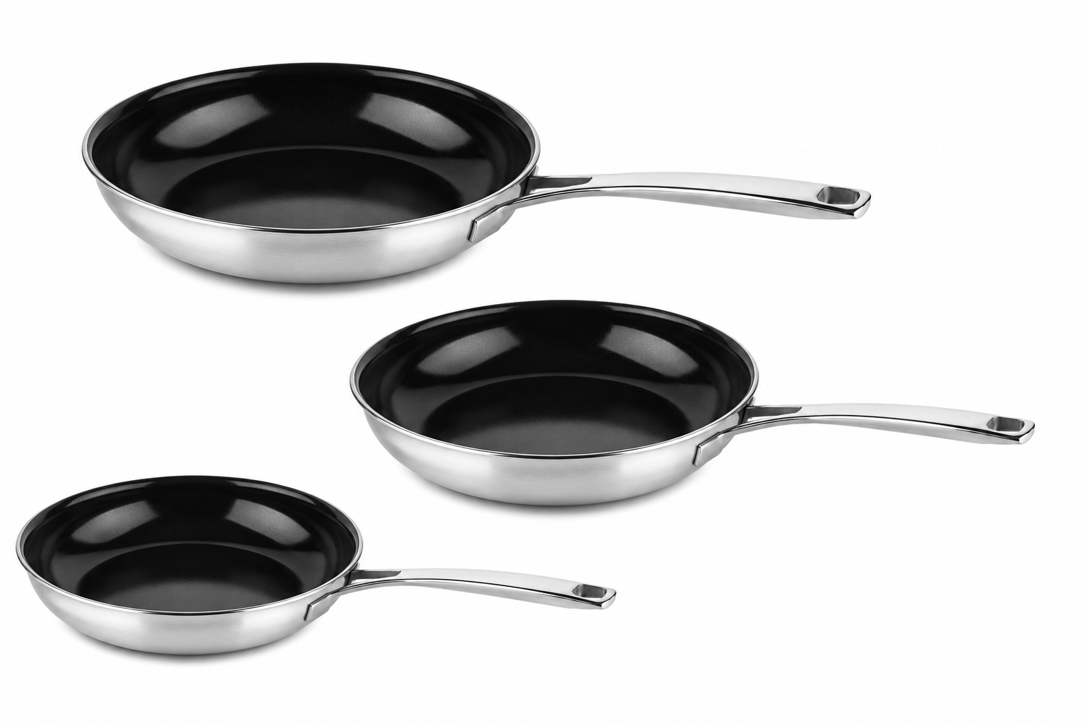 Antiaanbakpannen (3 stuks)  + grillpan