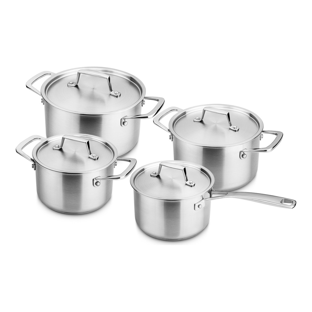 Pannenset RVS 4-delig + gratis chefpan