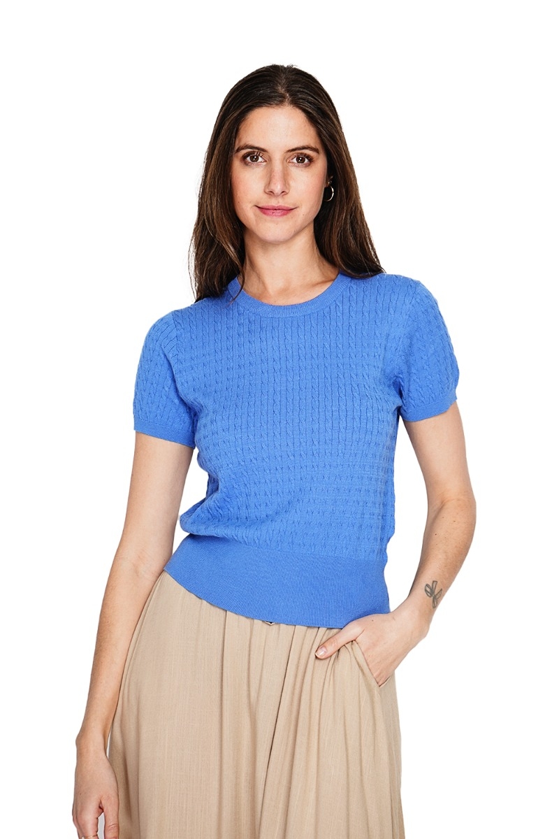 Damessweater met korte mouwen