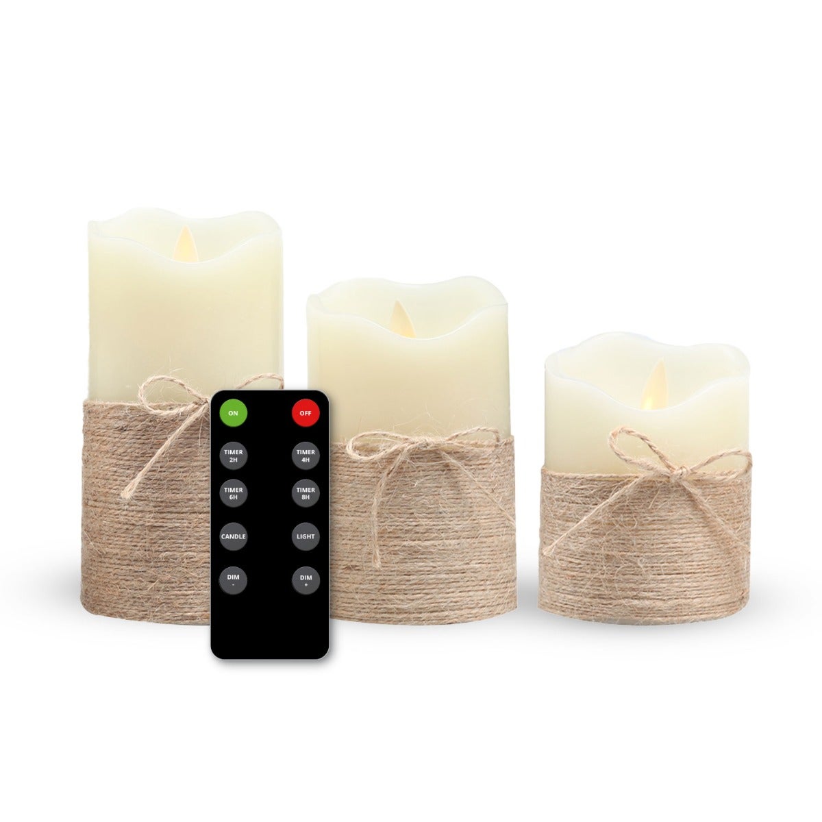 LED wax candle set with remote control