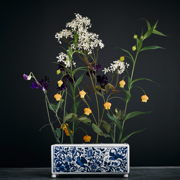 Porseleinen bloemenvaas