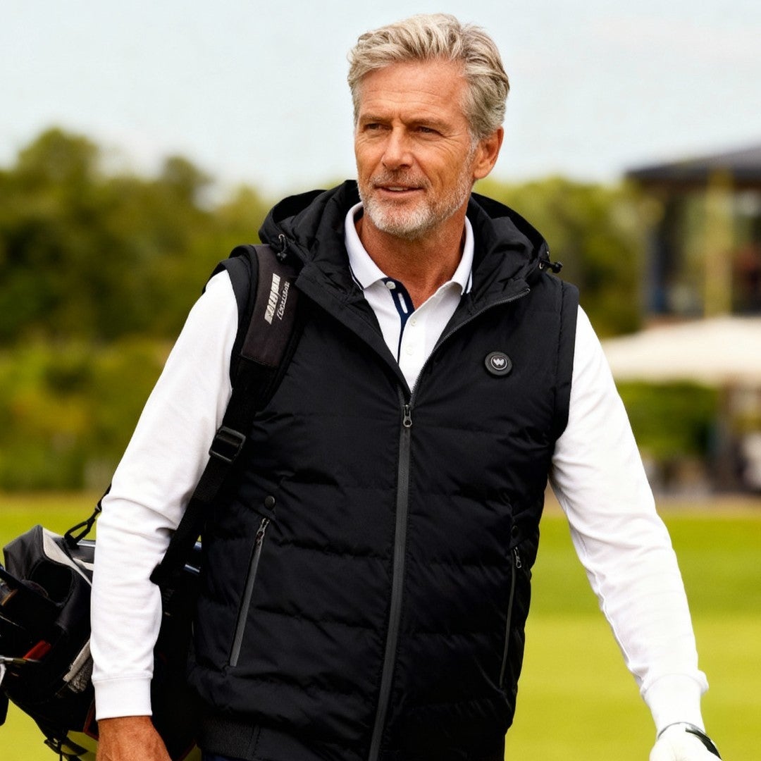 Bodywarmer capuchon met warmtetechnologie - heren