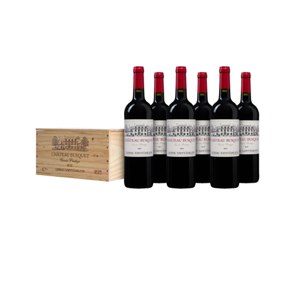 Château Busquets 'Cuvée Prestige' Lussac Saint-Émilion op kist