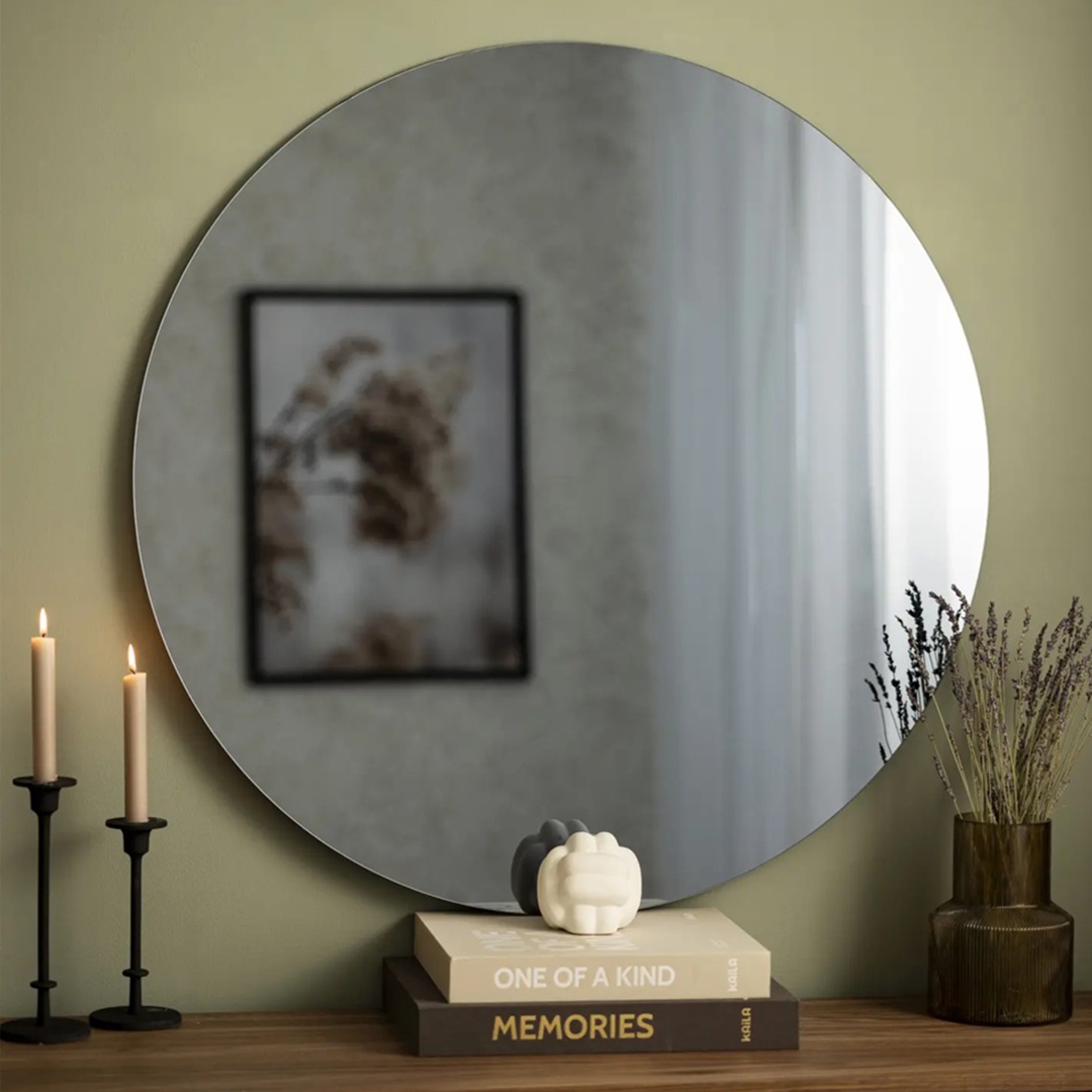 Ronde spiegel zonder frame - 100 cm