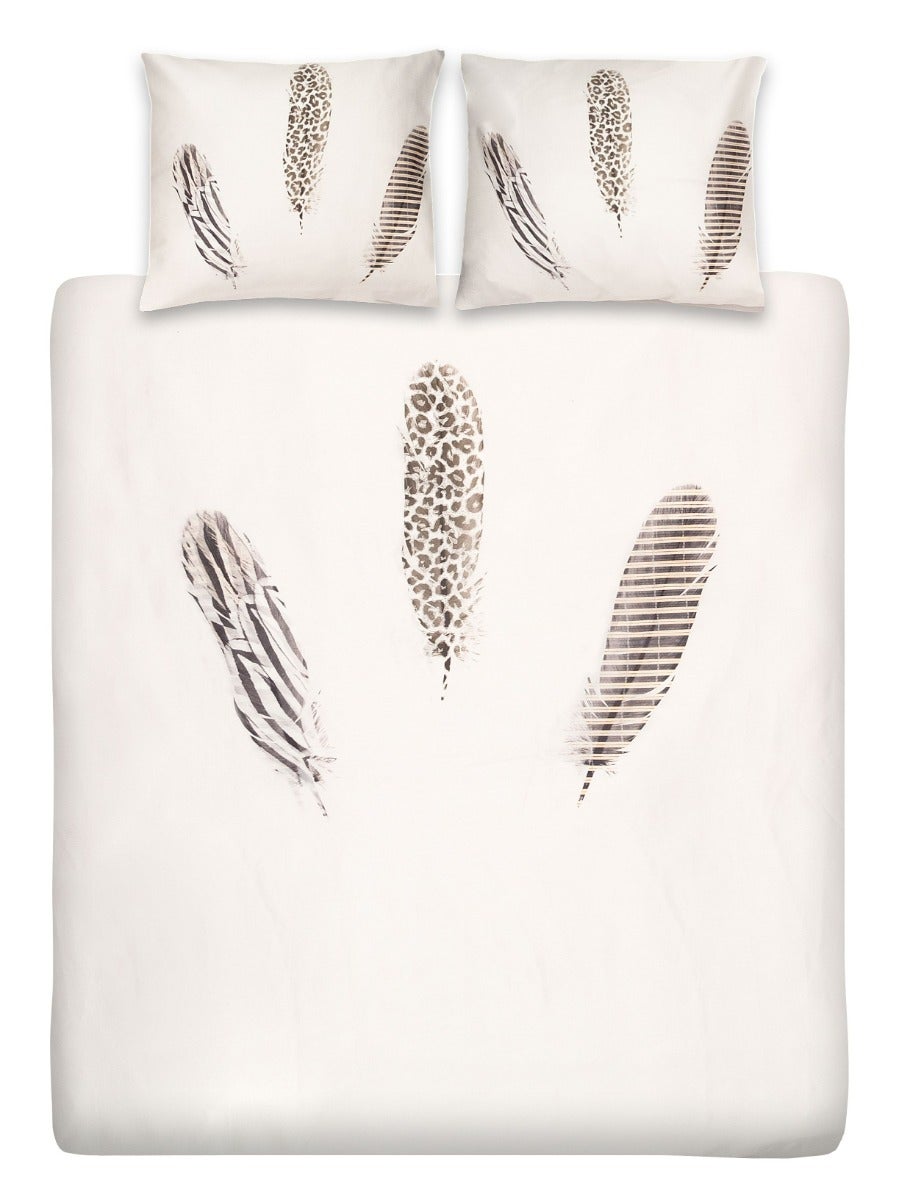 Katoensatijnen beddengoed met dessins