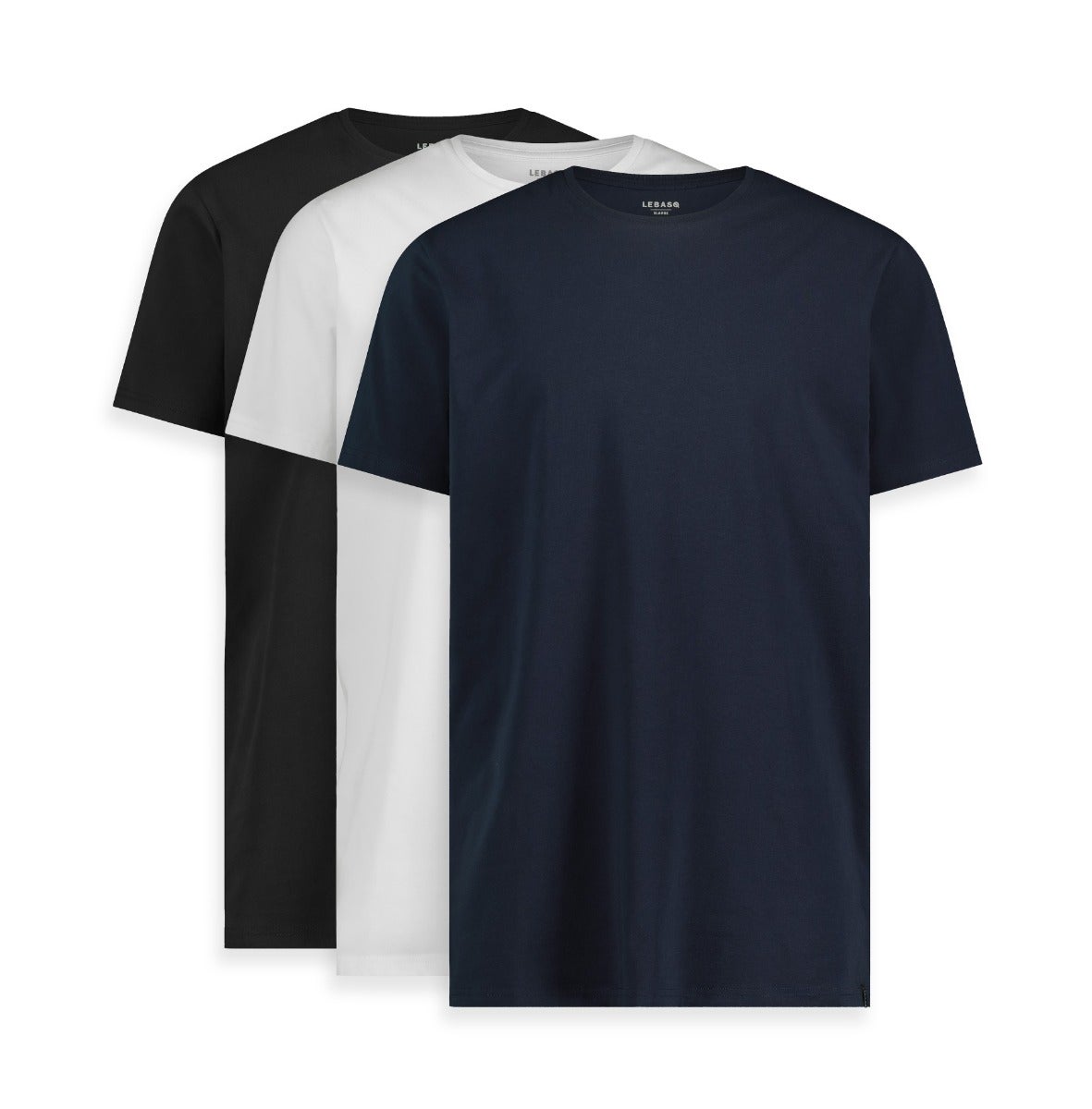Long Fit T-shirt - ronde hals - 3 pack