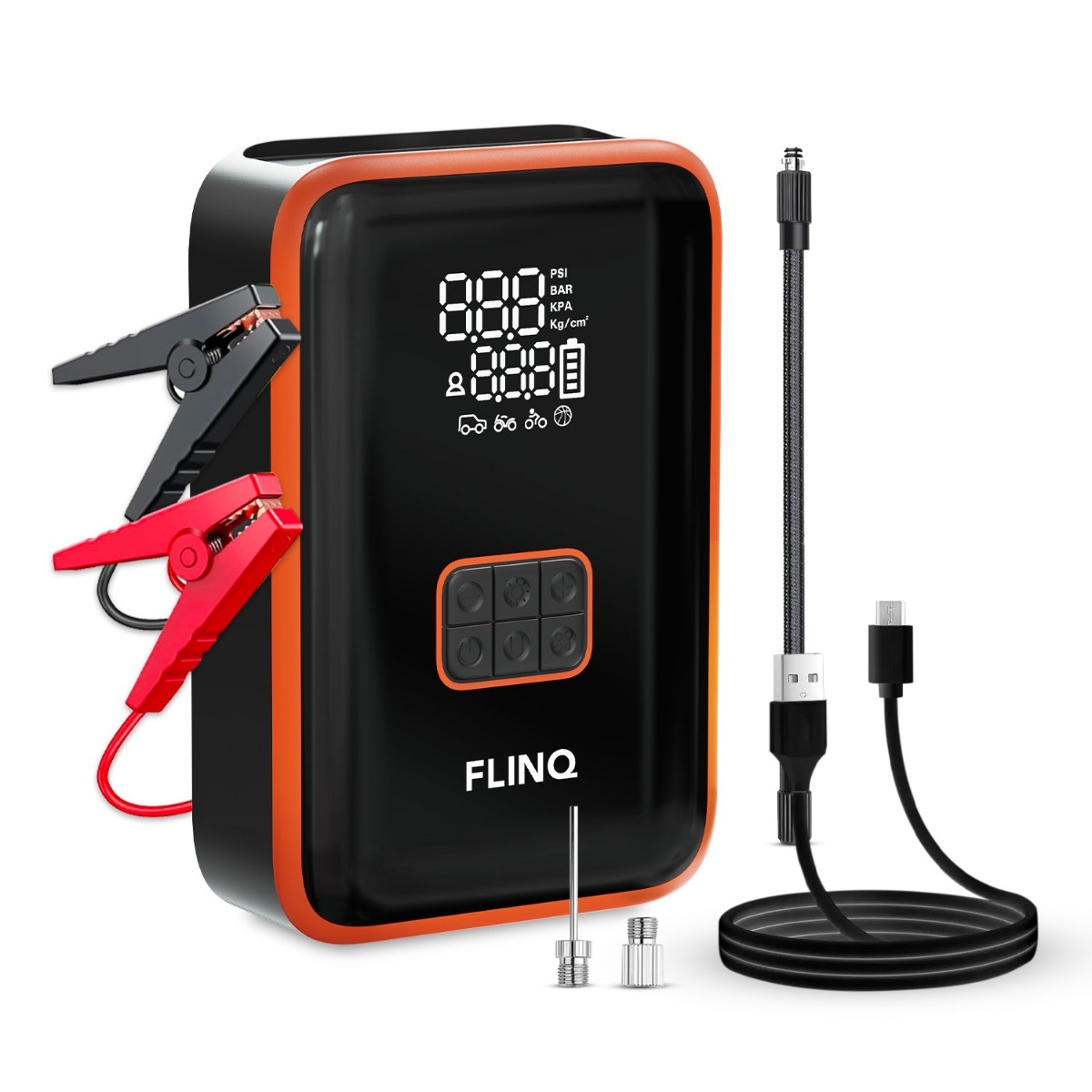 Jumpstarter met luchtcompressor