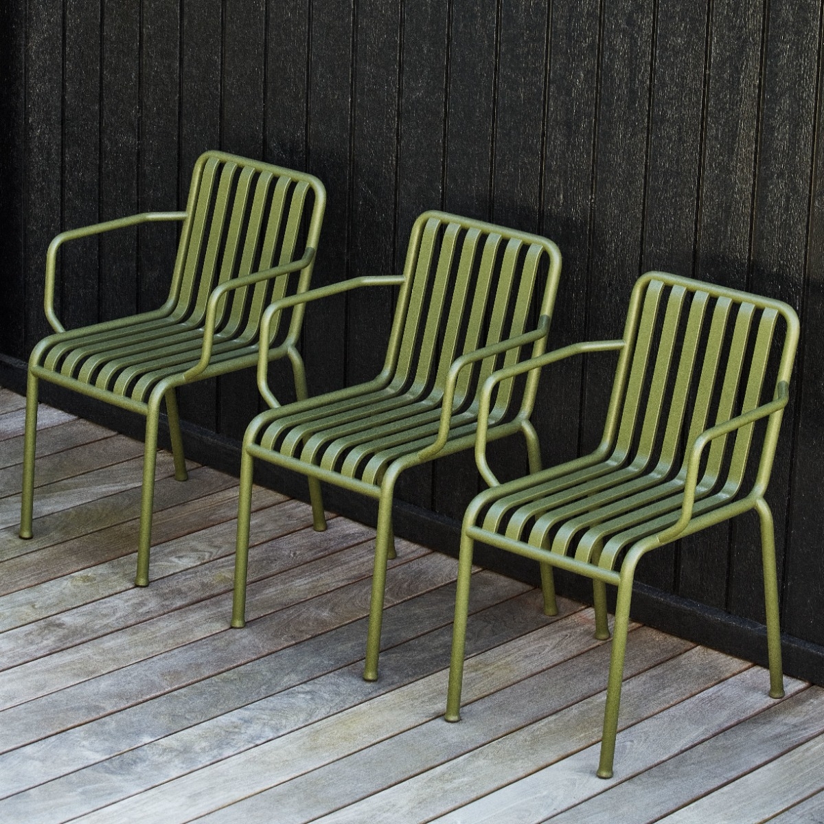 Palissade Olive Green tuinstoel armleuning