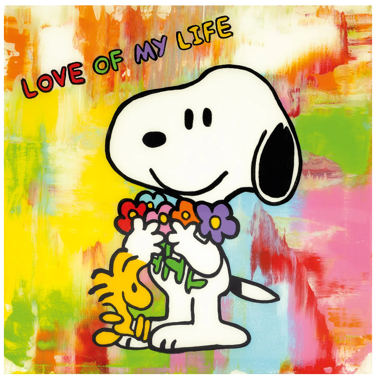 Michael Pfannschmidt schilderij - Love of my life - flowers (40 x 40 cm)