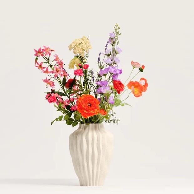 Kunstbloemen Boeket - SS.06 met vaas