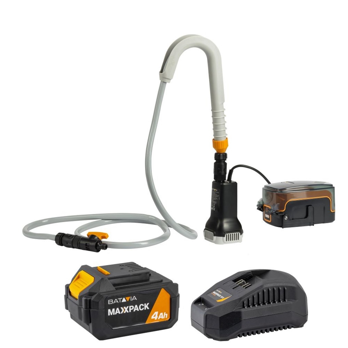 18V Waterpomp met 4ah accu en 2.4a oplader