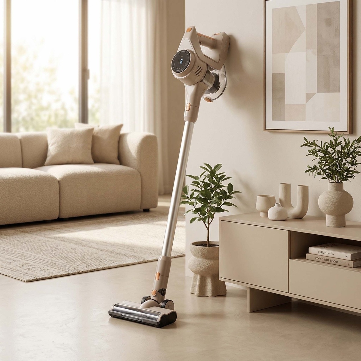 Draadloze 2-in-1 stofzuiger met LED-verlichte vloerborstel