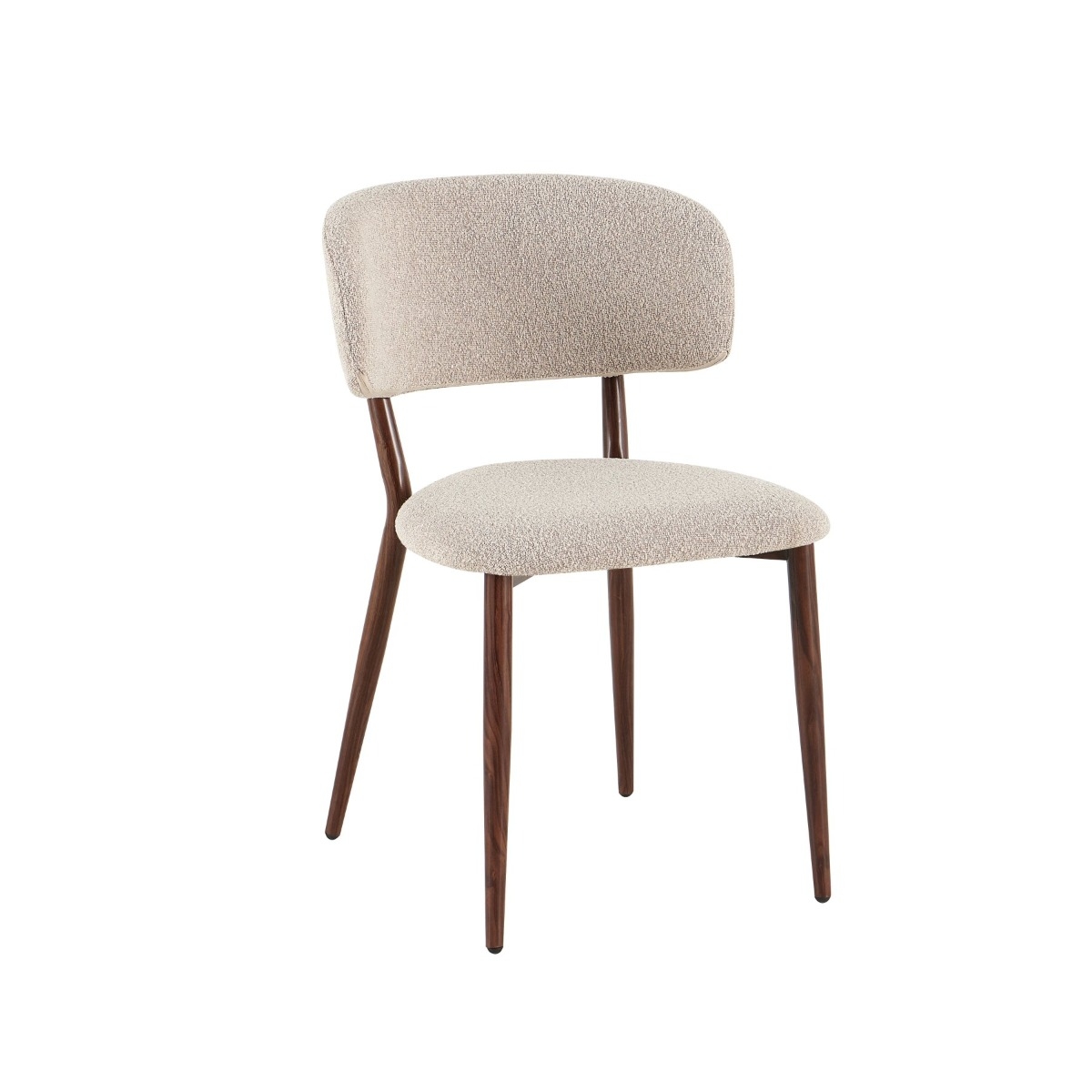 Eetkamerstoelen Yura Boucl&eacute; Japandi - Set van 2
