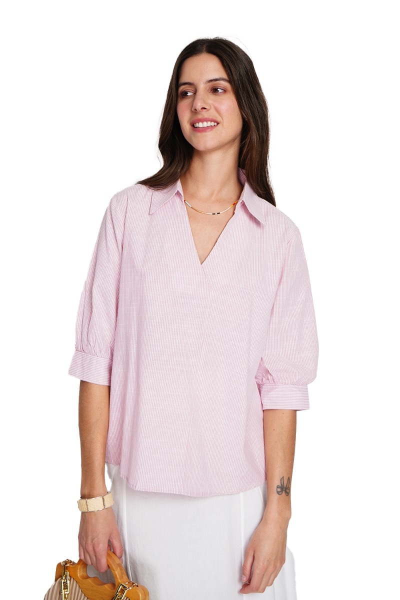 Dames top met linnen