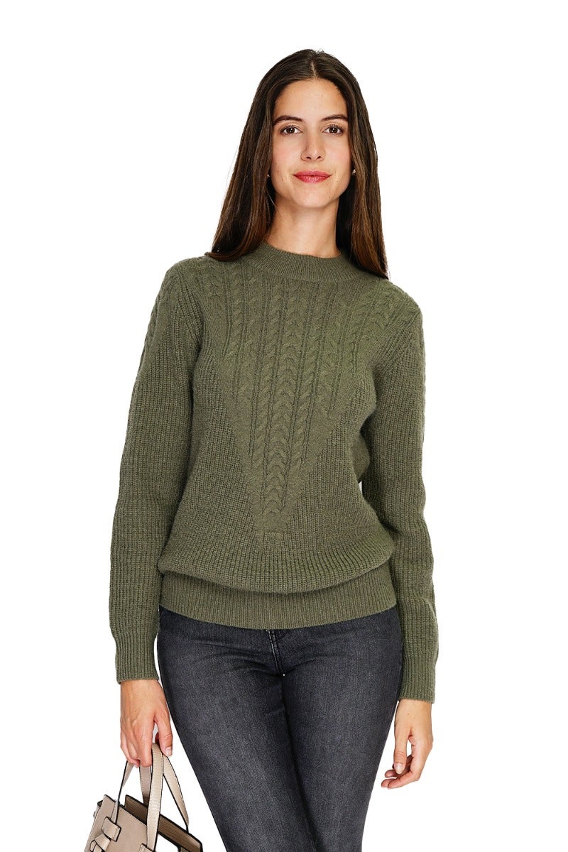 Damestrui met kasjmier en kabelpatroon