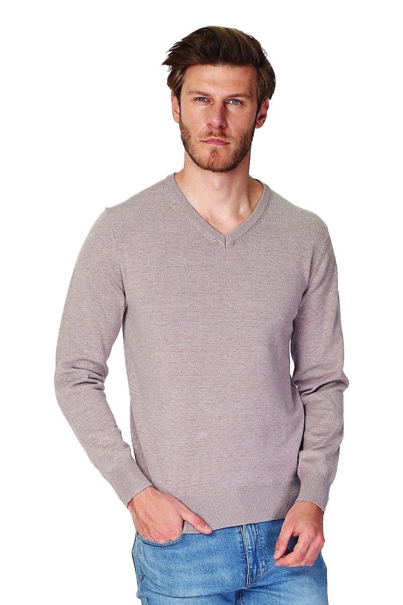 Herentrui met kasjmier en V-hals 